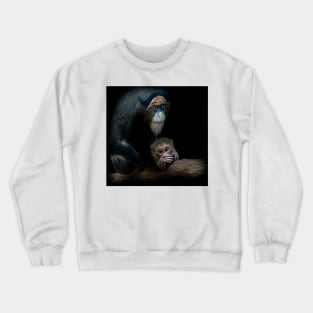 De Brazzas Monkey and baby. Crewneck Sweatshirt